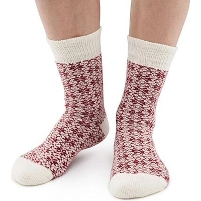Vlnka Vianočné ponožky Merino červená