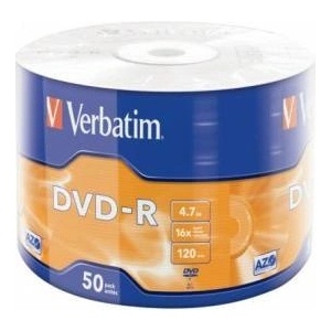 Verbatim DVD-R 4.7GB 16X - 50 бр. (целофан)