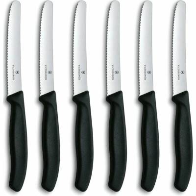 Victorinox Súprava paradajkových nožov 6-dielna čierna 11cm