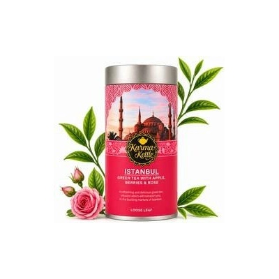Karma Kettle Istanbul zelený čaj s jablkem a ibiškem 75 g