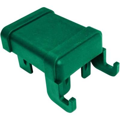 Čepička sloupku 60x40 mm s háčky na čele, zelená