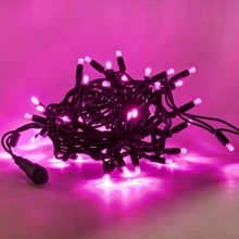 DECOLED LED svetelný reťaz 5 m, ružová, 50 diod, IP67