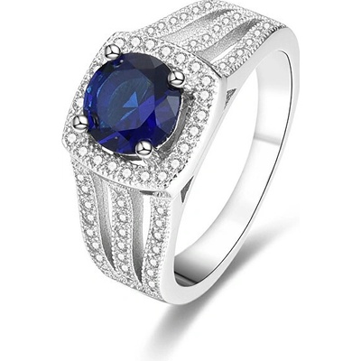 Beneto stříbrný s modrým krystalem AGG326 – Zboží Mobilmania