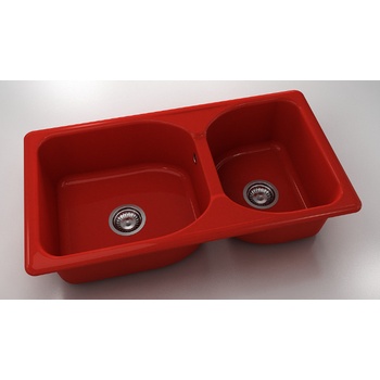 Image 1 of FAT Mивка Classic 213, Polymer marble, 14 Рубинено червено, с включен сифон