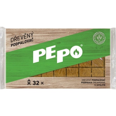 PE-PO dřevěný podpalovač 32 ks
