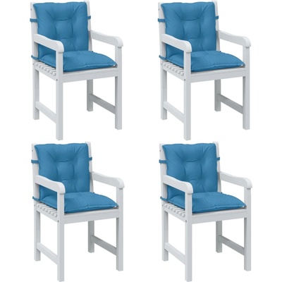 vidaXL Възглавници за столове 4 бр меланж сини 100x50x7 см плат (4002392)