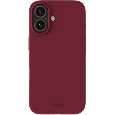 Holdit Гръб Holdit Silicone Case за iPhone 16 - Червен