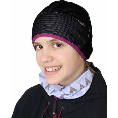 Infit 0466 Hill čepice černá s fialovým lemem