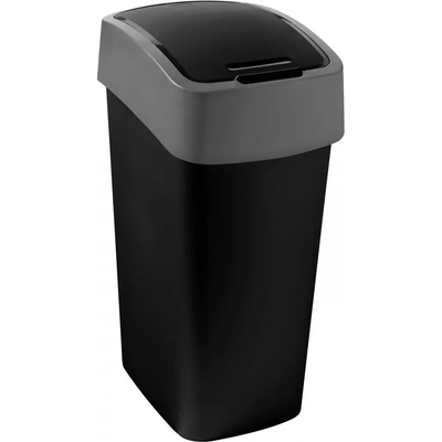 CURVER odpadkový kôš FLIP BIN 45 l, čierny/strieborný