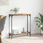 vidaXL Конзолна маса Старо дърво 75 x 22, 5 x 75 см Инженерна дървесина (882193)
