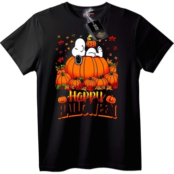 NOONEBRAND Тениска Snoopy Хелоуин Тиква - M, White