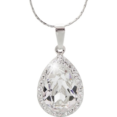 JSB čirý se Swarovski elements kapka krystal 14693