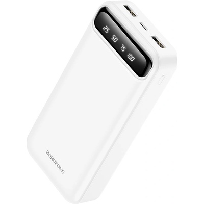 BOROFONE Преносима батерия Borofone, 20 000mAh BJ14A Freeway, 2xUSB, Type C, Micro USB, Бяла (8519)