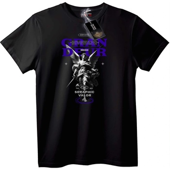 NOONEBRAND Тениска Серафичен Ангелски Кураж - S, Black