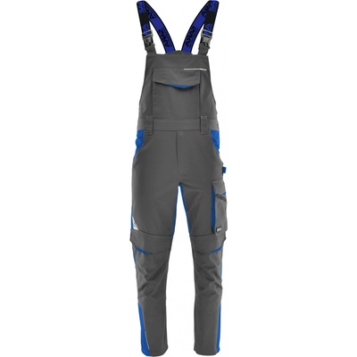 Sara Workwear pracovní kalhoty s laclem CRAFTER tmavě šedé modré