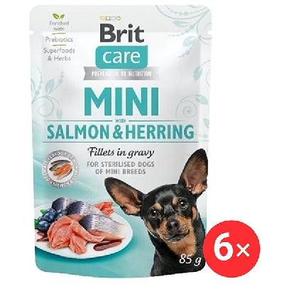 Brit Care Mini Salmon & Herring sterilised Fillets in Gravy 6× 85 g