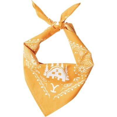 Stars and Stripes bavlněný šátek bandana Yellowstone žlutá 18