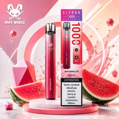 ElfBar 1000 Watermelon 20 mg 1000 poťahov