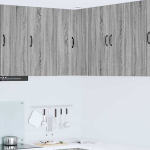 vidaXL Панел за миялна машина Kalmar Сив Сонома 57 x 57 x 80 см (884730)