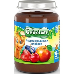 Bebelan Плодово пюре Bebelan Puree - Асорти градински плод, 190 g (3860) - ozone