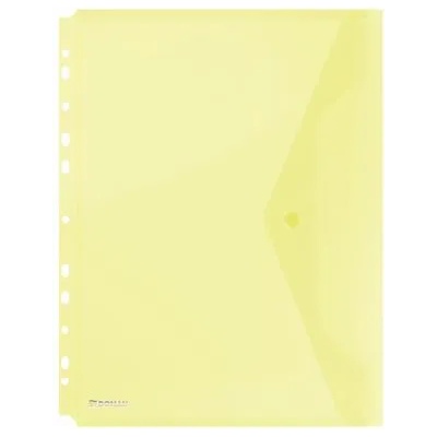 DONAU Калъф за документи a4, pp, патент, с щипка, donau, жълт 8540001pl-11 (8540001pl-11)