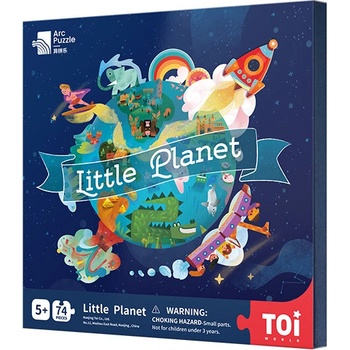 Toi World Дървен пъзел 74 части - Малък самолет (twtk071)