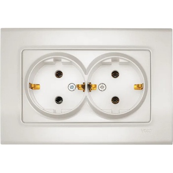 Image 1 of Panasonic КОНТАКТ ДВОЕН VIKO LIn Life 90403056 ПЕРЛЕН (90403056)