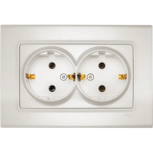Panasonic КОНТАКТ ДВОЕН VIKO LIn Life 90403056 ПЕРЛЕН (90403056)