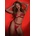 Daring Intimates Peek-A-Boo Bow Bra & Panty Set Red L/XL