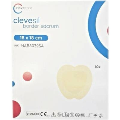 Zhende Medical Co., Ltd. clevesil border sacrum 18x18cm, obvaz z polyur. pěny se silikonovým rozhr