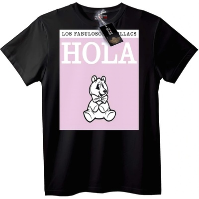 NOONEBRAND Тениска HOLA Мечка - M, Black