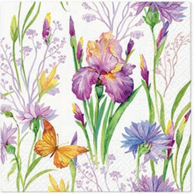 TaT servítky Iris with Butterfly 33x33cm