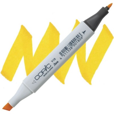 Lihová fixa COPIC Classic oboustranná Fine & Chisel, Napoli yellow (Y19)