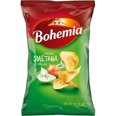 Bohemia Chips s příchutí smetana a cibule 130 g