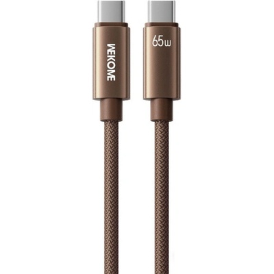 Wekome WDC-64 opletený nabíjecí a datový USB-C na USB-C 1,2m hnědý