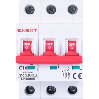 Nadproudový spínač Enext 400 V IP20 16 A