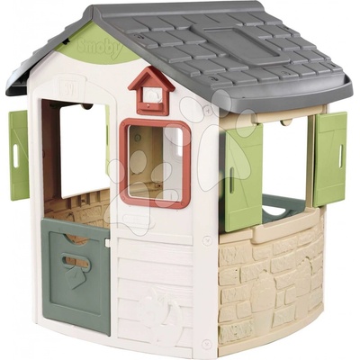 Smoby Domček s kŕmidlom pre vtáčiky Jura Lodge Playhouse Life rozšíriteľný 2 dvere a 2 okná s okenicami