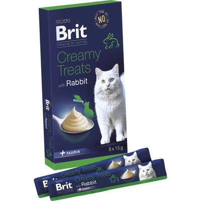Brit Premium by Nature Cat Creamy Treats with Rabbit 6 x 15 g – Sleviste.cz