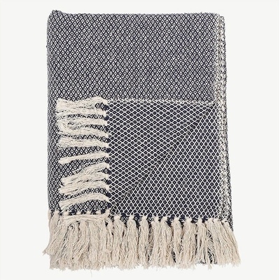 Bloomingville Modrá deka Throw 130x160