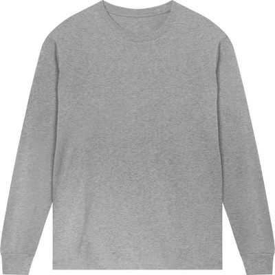 True Blanks Essentials Mens Regular LSL Tee dlouhý rukáv COT-73838807701 Melír šedé