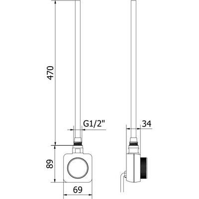 Mexen Ares W102-1200-500-6500-70 1200 mm x 500 mm černý