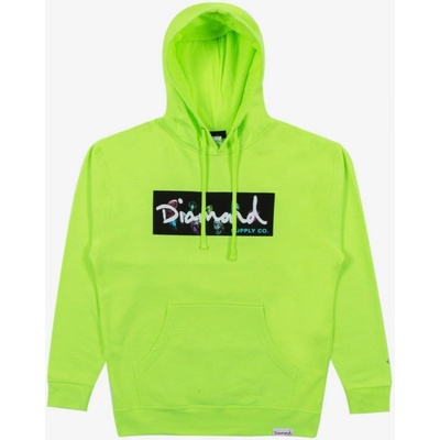 Diamond Color Box Logo Hoodie Safety Green