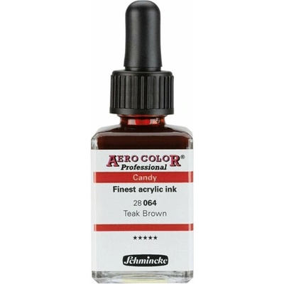 Schmincke Aero Color akrylový atrament Professional Candy 28 ml 064 teak hnedá
