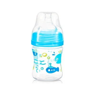 BabyOno Antikoliková lahvička se širokým hrdlem modrá 120ml