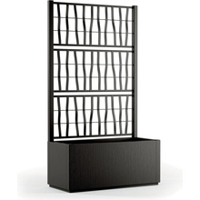 STEFANPLAST Kvetináč, Vyvýšený záhon s mriežkou ETHICA 80x36x142cm tmavo šedá