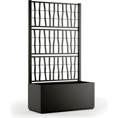STEFANPLAST Kvetináč, Vyvýšený záhon s mriežkou ETHICA 80x36x142cm tmavo šedá