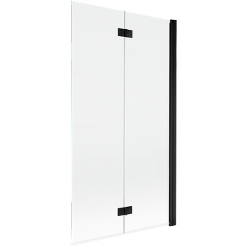 Mexen Mist параван за вана 2-крилен десен 100 x 150 cm, прозрачен, черен - 8A9-100-002-70-00-P (8A9-100-002-70-00-P)