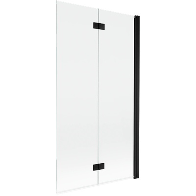 Mexen Mist параван за вана 2-крилен десен 100 x 150 cm, прозрачен, черен - 8A9-100-002-70-00-P (8A9-100-002-70-00-P)