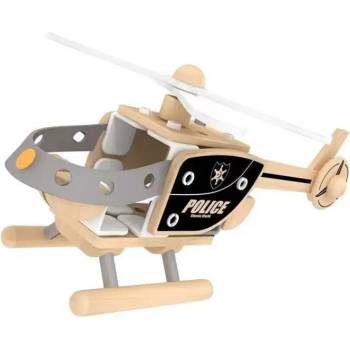 Image 1 of Classic World Дървен конструктор Полицейски хеликоптер - Classic World