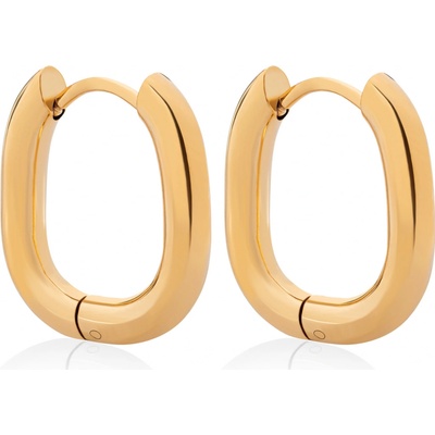 Troli Slušivé pozlacené oválné náušnice VBE0147G